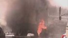 Огонь уничтожил два автобуса и КамАЗ