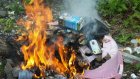В сгоревшей мусорной куче в Кузнецке обнаружен труп
