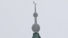В с. Татарский Канадей на строящуюся мечеть установили полумесяц