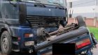 На трассе М5 в Спасском районе грузовой «Мерседес» раздавил «семерку»