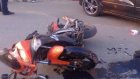 На улице Калинина в Пензе столкнулись иномарка и мотоцикл