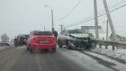 На мосту в Бессоновке столкнулись Toyota и «Москвич»
