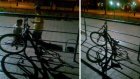Ушлые пензенцы разбирают велосипед, оставленный у ДС «Буртасы»