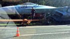 Истребитель Су-27 попал в ДТП на белорусской трассе