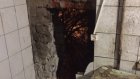 В ванной комнате дома № 10 на улице Кулибина обрушилась торцевая стена