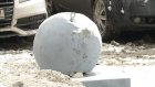 На улице Московской поврежден один из сверхпрочных бетонных шаров