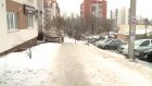 В Пензе спуск на улице Красная Горка покрыт слоем льда