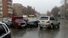 На перекрестке улиц Кулакова и Пушкина столкнулись 4 автомобиля