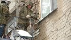 На улице Краснова, 34, начали восстанавливать внешнюю стену