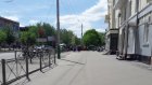 На улице Калинина из-за ДТП с мотоциклом образовался затор