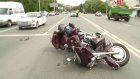 В Пензе в ДТП с иномаркой и мотоциклом люди серьезно не пострадали