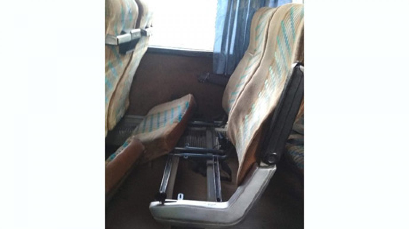 Нижнеломовцев возят до Пензы автобусы со сломанными сиденьями