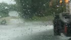 Пензенца поразила работающая в дождь поливомоечная машина