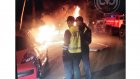 На улице Ворошилова в Пензе  вспыхнула «Лада Калина» и обгорел Peugeot
