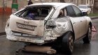 На улице Калинина Mazda потеряла глушитель после ДТП с «Ладой»