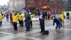 Любители скандинавской ходьбы собрались на площади Ленина