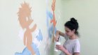 На стенах детской больницы в Кузнецке нарисовали персонажей мультфильма