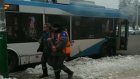В Пензе на улице Суворова загорелся троллейбус № 7