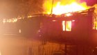 В Городище огонь уничтожил двухквартирный дом и баню