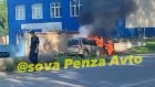 На ул. Литвинова Поляна «Лада» вспыхнула после ДТП