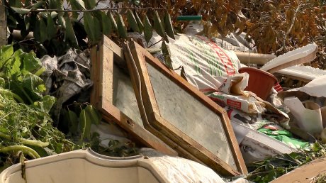В 1-м Ангарском переулке накопилась гора бытовых отходов