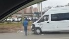 В аварии на ул. Луначарского пострадала пассажирка маршрутки