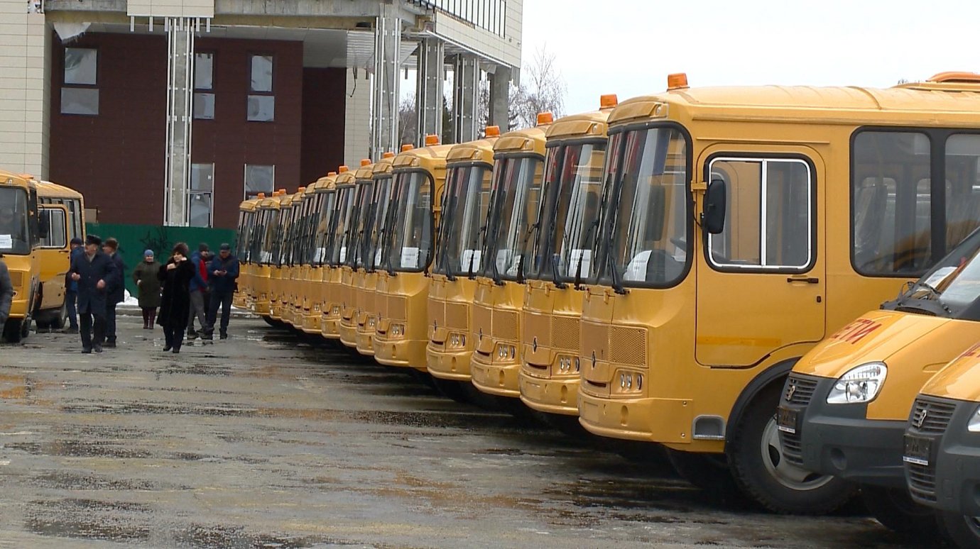 Для районных школ Пензенской области приобрели 28 автобусов