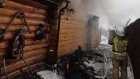 В Пензенском районе сгорела двухэтажная баня