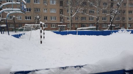 После жалобы пензячки расчистили хоккейную коробку на Ленинградской