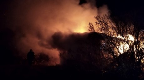 В Бессоновском районе огонь уничтожил жилой дом
