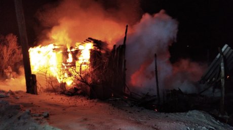 В Бессоновском районе огонь уничтожил жилой дом