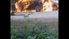 На Ладожской улице в Пензе сгорел Nissan