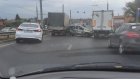 Из-за ДТП с тремя авто оказался заблокирован въезд в Терновку