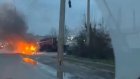 Возле проезжей части на улице Чаадаева в Пензе сгорел УАЗ