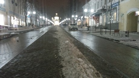 Пензенца удивил подход к очистке верха Московской от снега