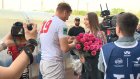 Регбист «Локомотива» сделал девушке предложение после победы в матче