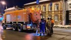 Горводоканал откачивает талые воды с улицы Суворова