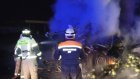 В Бессоновском районе загорелся DAF, 2 человека погибли