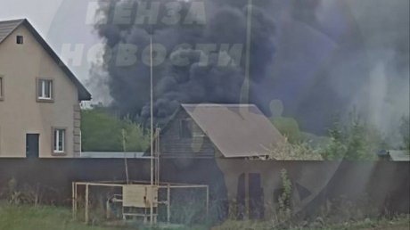 В Пензенском районе черный дым от горящего мусора заволок небо