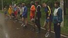 Дождь и ветер не сломили участников марафона