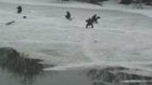 Спасатели следят за рисковыми рыбаками на льду