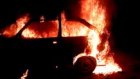 На Западной Поляне сгорел автомобиль