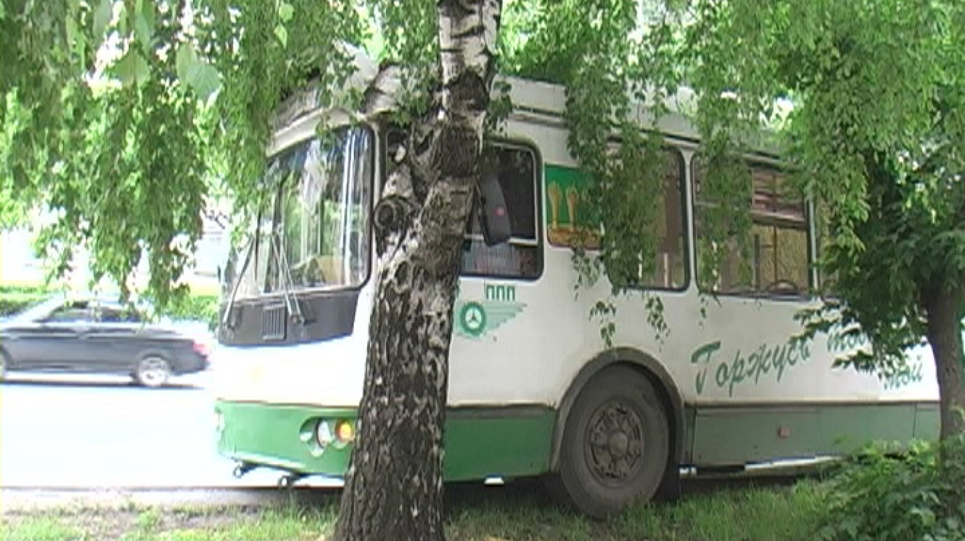 В Пензе водитель троллейбуса потерял сознание и врезался в березу