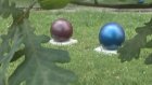 В парке Заречного установили разноцветные светящиеся шары