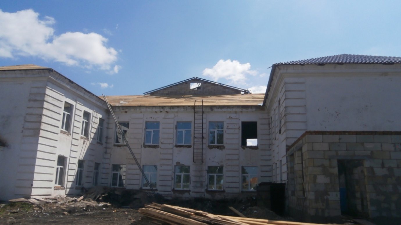 В селе Поим Белинского района идет ремонт здания школы