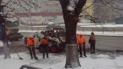 Дорожным работам на проспекте Победы не помешала непогода