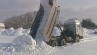 На улице Беляева организован неофициальный снегоотвал