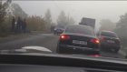 В Пензе Audi-100 врезалась в ограждение моста и перевернулась