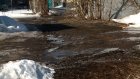 Дорога на улице Расковой превратилась в болото