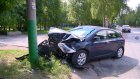 Ford Focus врезался в столб на улице Тернопольской